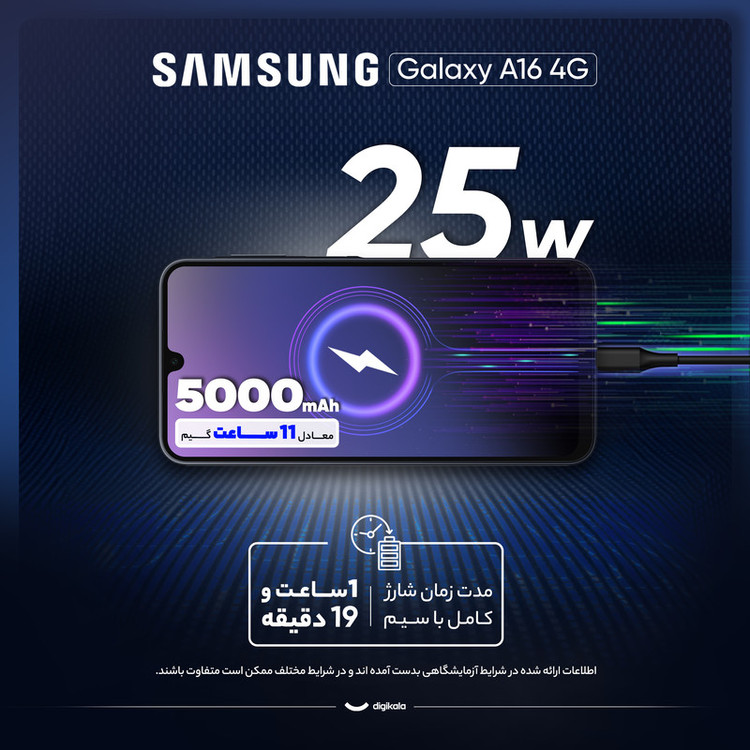 گوشی موبایل سامسونگ مدل Galaxy A16 4G دو سیم کارت ظرفیت 128 گیگابایت و رم 4 گیگابایت - ویتنام