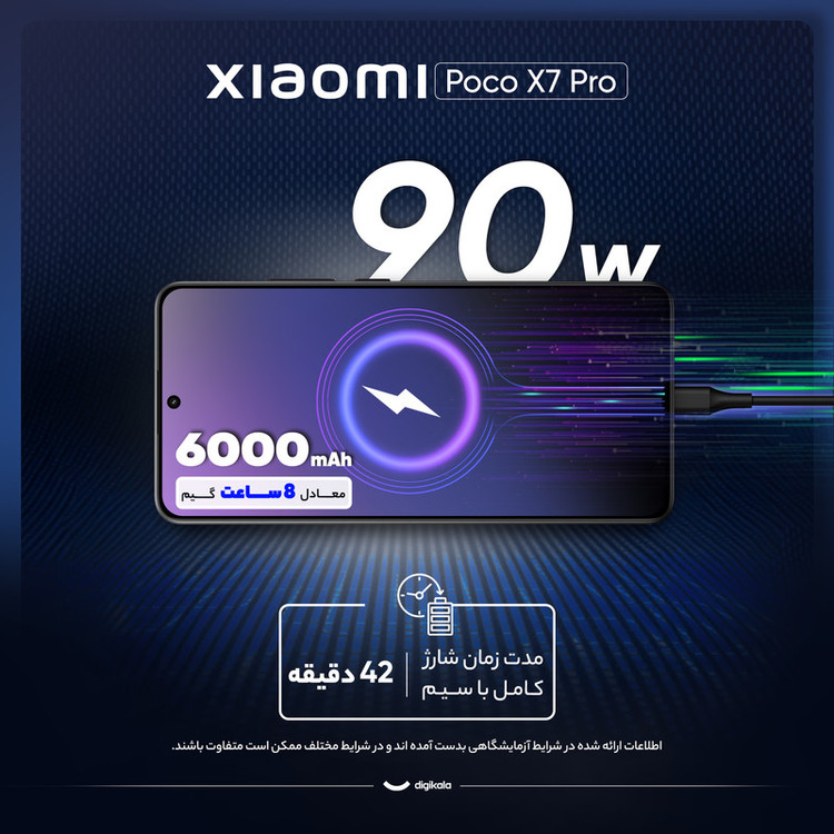 گوشی موبایل شیائومی مدل Poco X7 Pro دو سیم کارت ظرفیت 512 گیگابایت و رم 12 گیگابایت - گلوبال