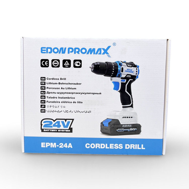 دریل پیچگوشتی شارژی چکشی 10 میلی متری 24 ولت ادون پرومکس مدل EPM-24A