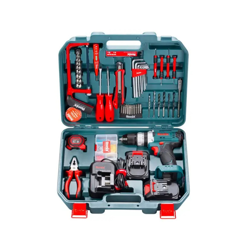 دریل شارژی رونیکس مدل RS-8620 مجموعه 53 عددی