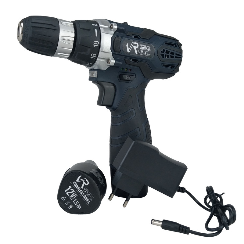 دریل پیچ گوشتی شارژی ویوارکس مدل VR12V-2A-NEW مجموعه 28 عددی