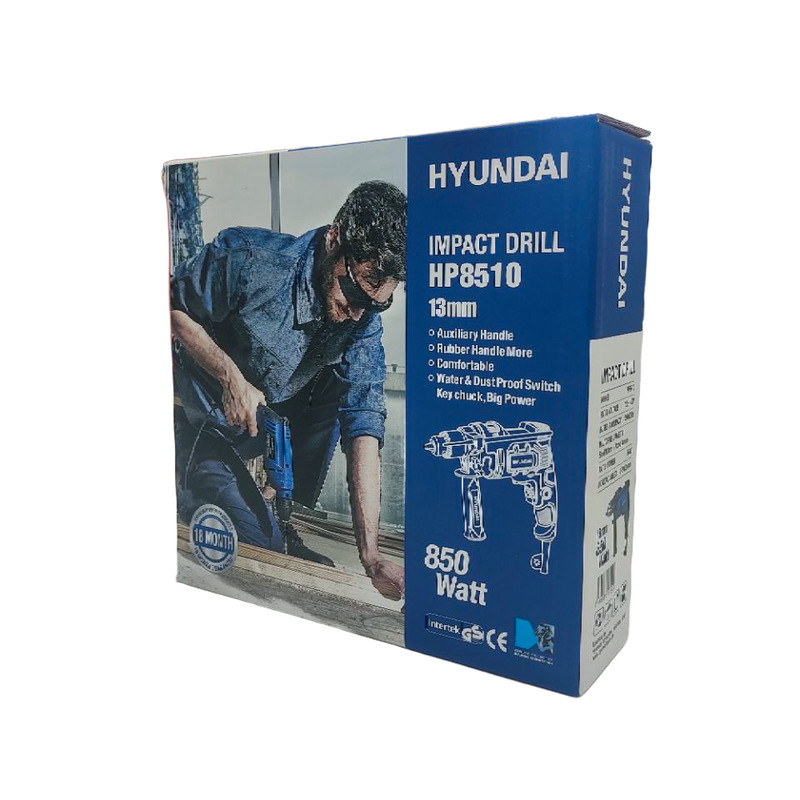 دریل چکشی سه نظام ۱۳ میلی متری 850 وات هیوندای مدل HP8510