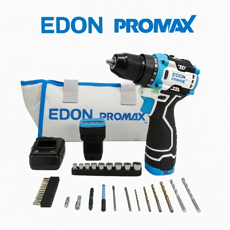 دریل شارژی براشلس سه نظام 10 میلیمتری 18 ولت ادون پرومکس مدل EPM-18V