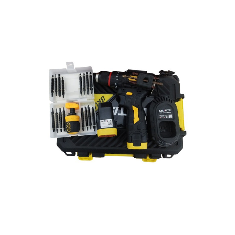 مجموعه 24 عددی دریل پیچ گوشتی شارژی 10میلی متری 1100وات مایوتا مدل MAUOTA-UDC122-D-22