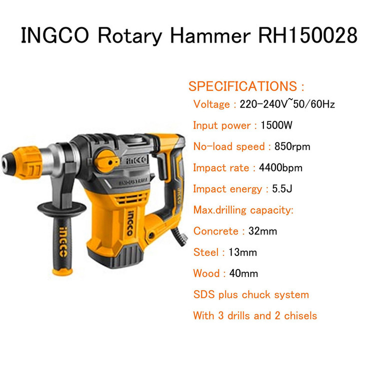 دریل بتن کن اینکو مدل RH-150028