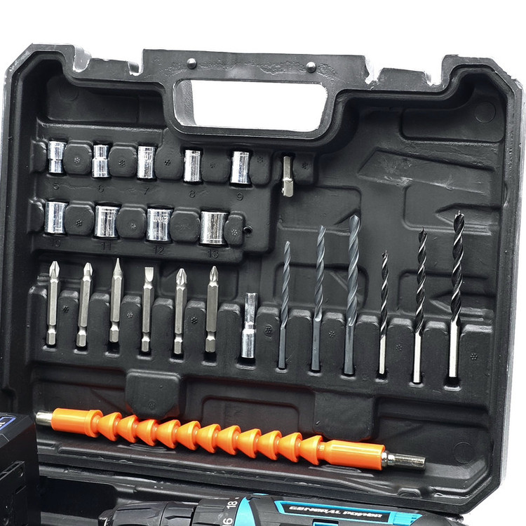 دریل پیچ گوشتی شارژی سه نظام 10 میلیمتری 18 ولت جنرال پاور مدل 18V