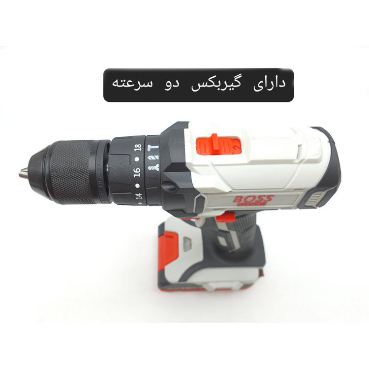 مجموعه 28 عددی دریل پیچ گوشتی چکشی شارژی صنعتی باس مدل BS0025