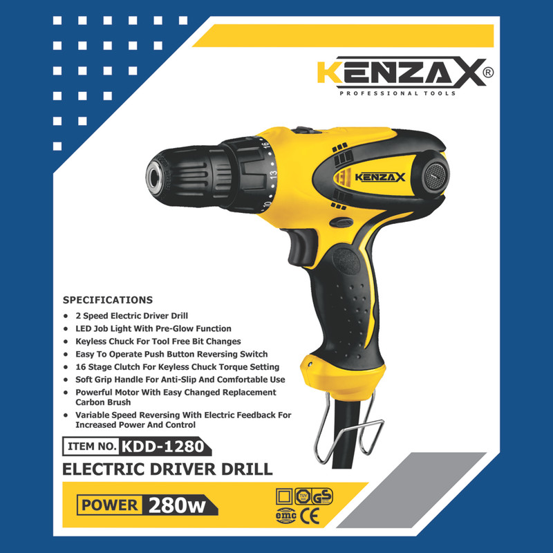 دریل پیچ گوشتی کنزاکس مدل KDD-1280