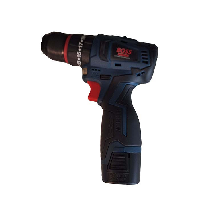 دریل چکشی شارژی سه نظام 10میلیمتری 24 ولت باس مدل BS-24V مجموعه 24 عددی