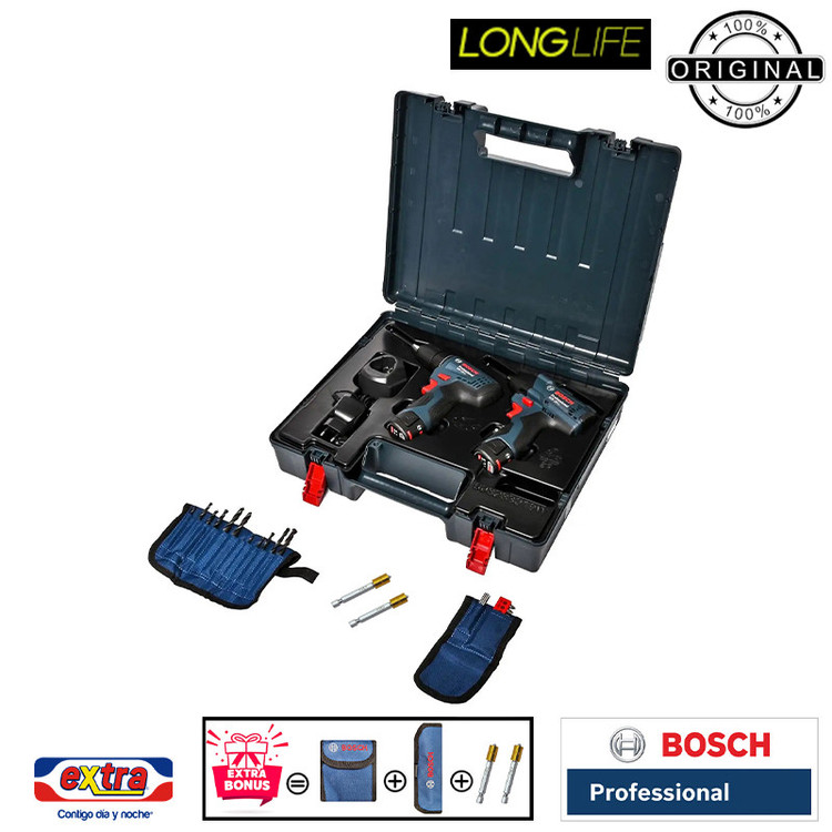 دریل و بکس شارژی بوش مدل حرفه ای GDR 120 Li + GSR 120 Li Extra