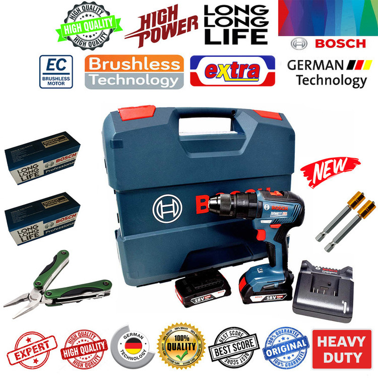 دریل پیچ گوشتی شارژی چکشی بوش مدل بدون ذغال هوشمند کد 18V-50
