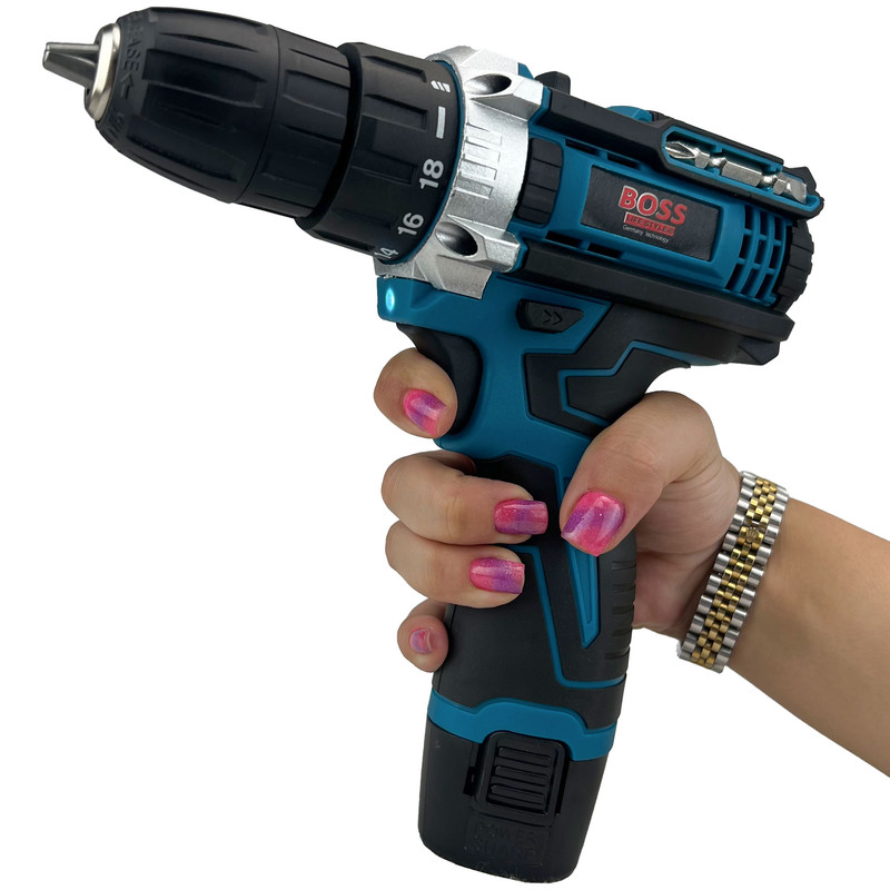 مجموعه 30 عددی دریل پیچ گوشتی شارژی باس مدل BOSS-18V