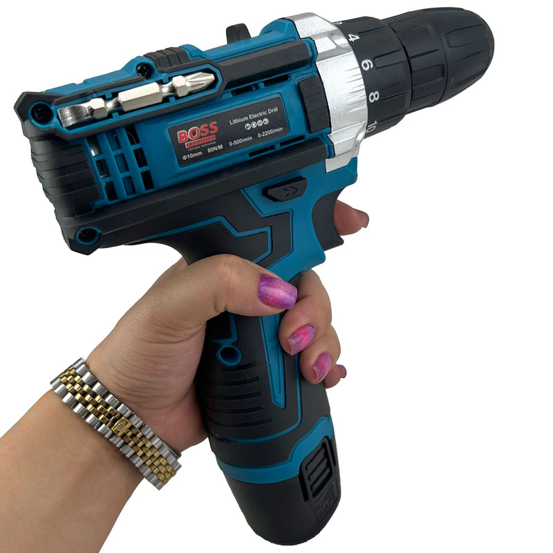 مجموعه 30 عددی دریل پیچ گوشتی شارژی باس مدل BOSS-18V