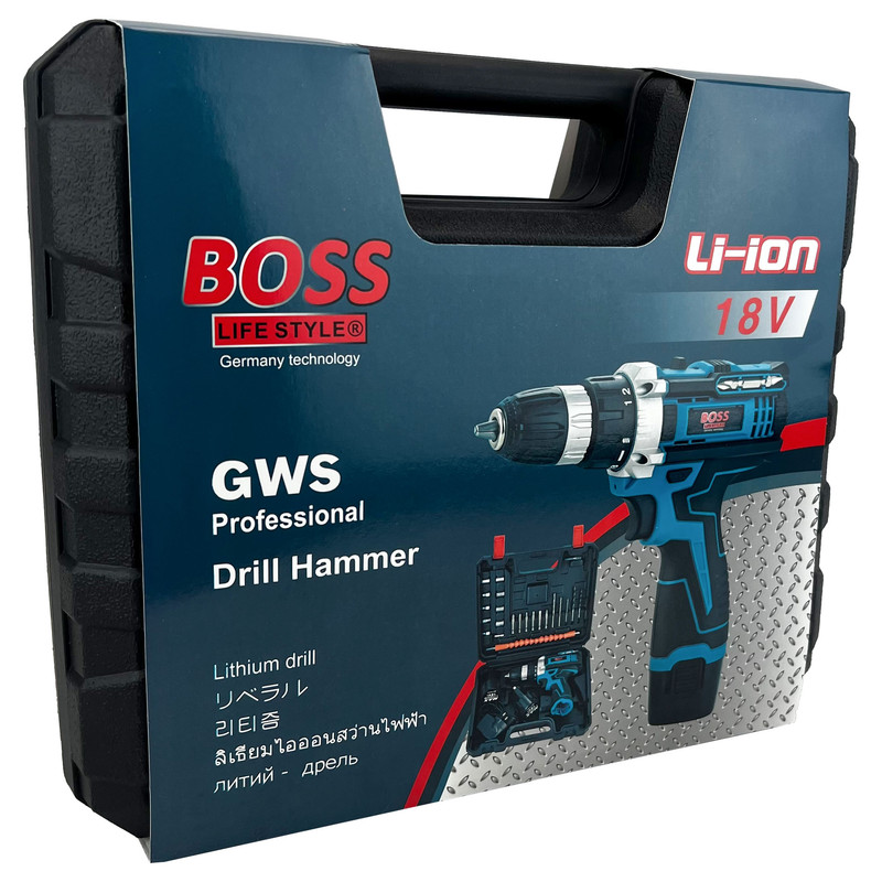 مجموعه 30 عددی دریل پیچ گوشتی شارژی باس مدل BOSS-18V