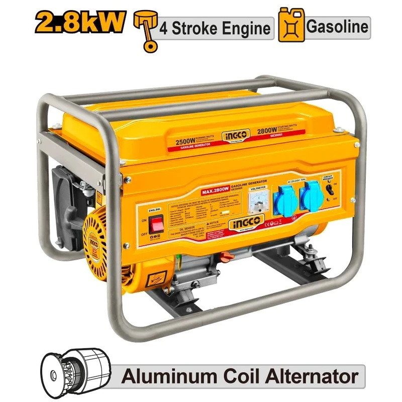 موتور برق بنزینی 4 اسب بخار اینکو مدل GE-30005-2800W-2.8-KW