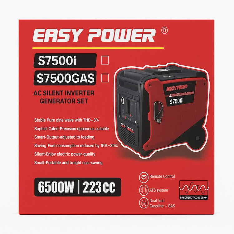 موتور برق بنزینی 8.7 اسب بخار ایزی پاور مدل S7500GAS