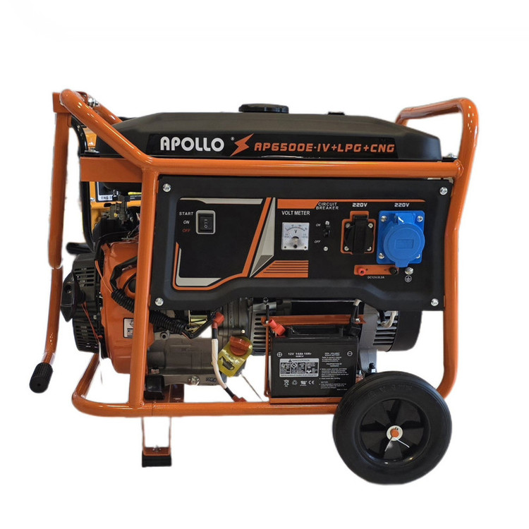 موتور برق گازسوز 18 اسب بخار آپولو مدل AP-6500E-IV+LPG+CNG
