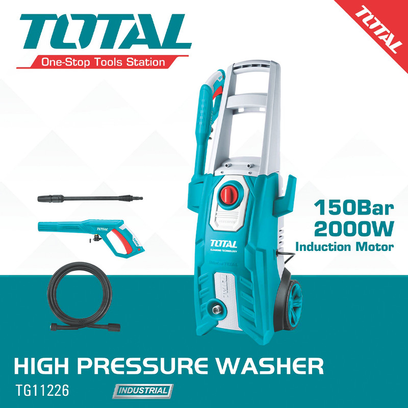 کارواش دینامی 150 بار 2000 وات توتال مدل TGT11226