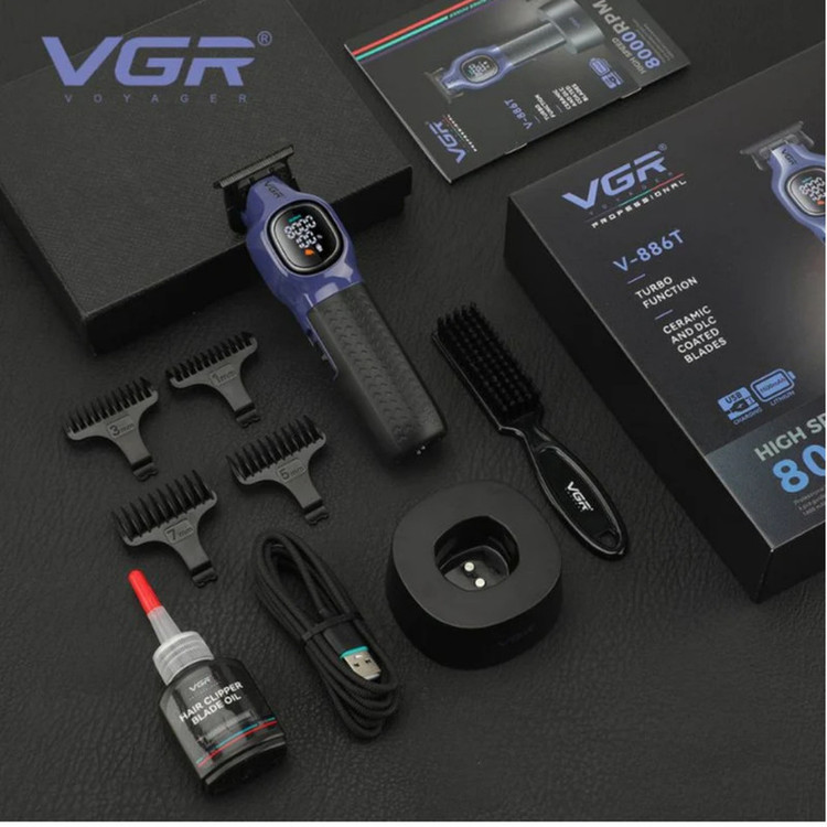 ماشین اصلاح موی سر و صورت شارژی وی جی ار مدل V-886T