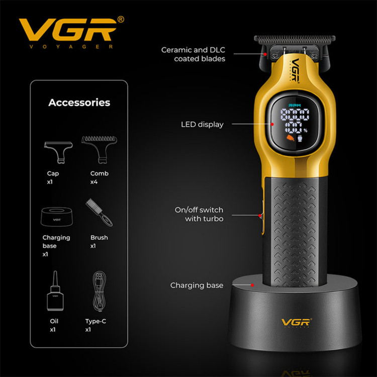 ماشین اصلاح موی سر و صورت شارژی وی جی ار مدل V-886T