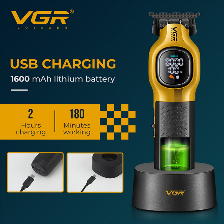 ماشین اصلاح موی سر و صورت شارژی وی جی ار مدل V-886T