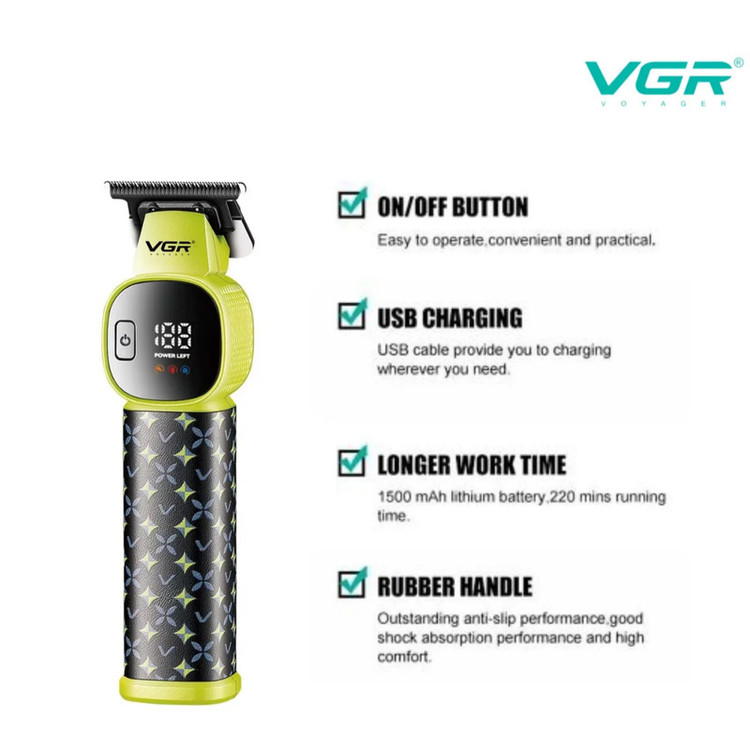 ماشین اصلاح موی سر و صورت شارژی وی جی ار مدل V-185