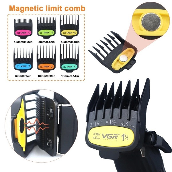 ماشین اصلاح موی سر و صورت شارژی وی جی ار مدل V-889C