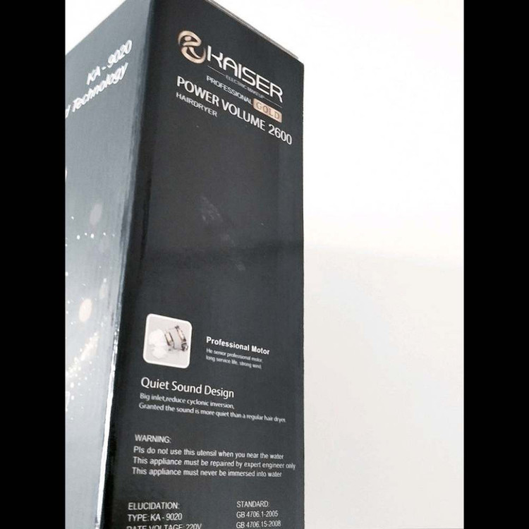 سشوار حرفه ای 2600 وات کایسر مدل Quick Sound کد New 2026