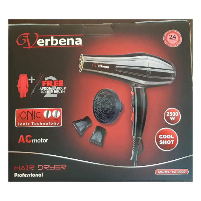 سشوار حرفهای 2500 وات وربنا مدل VR9909