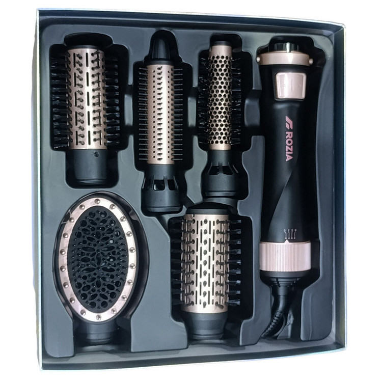سشوار برسدار چرخشی 1000 وات روزیا مدل HC8115 5in1