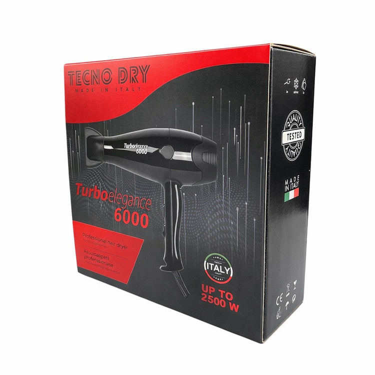سشوار حرفهای 2500 وات تکنو درای مدل Turbo Elegance 6000