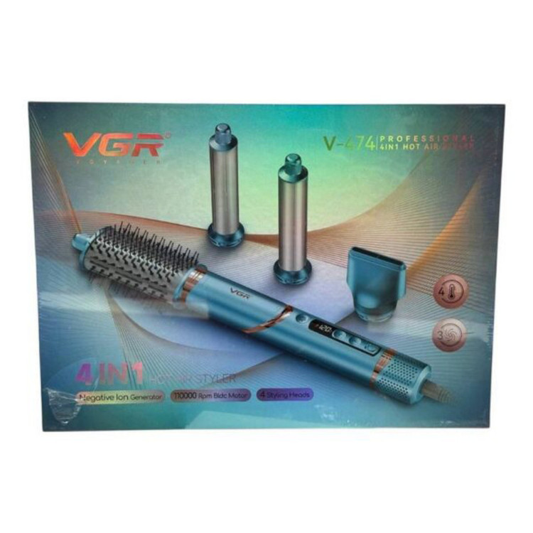 سشوار برسدار حالتدهنده 1000 وات وی جی ار مدل V-474 4in1