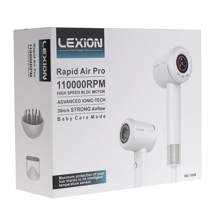 سشوار حرفه ای 1600 وات لکسیون مدل Rapid Air Pro HD:1698