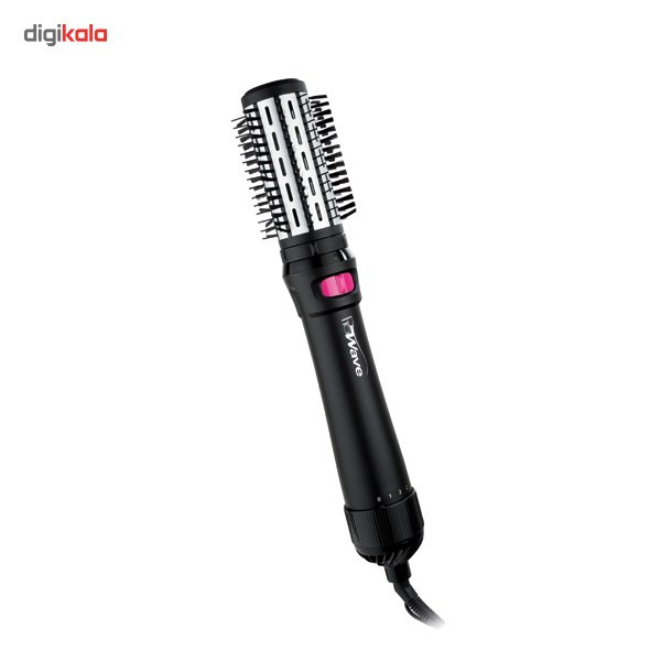 سشوار چرخشی پروویو مدل PW-3112، موتور DC با توان مصرفی 1000 وات، دارای قابلیت باد سرد، فناوری تولید یون، سیم گردان، با حالت حجمدهنده و صافکننده، تنظیم حرارت 3 حالته و کنترل سرعت 2 حالته، به همراه سری متمرکزکننده پهن و باریک