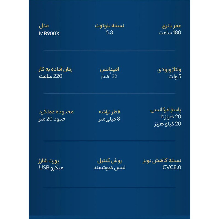 هدفون بلوتوثی مدل MB900X