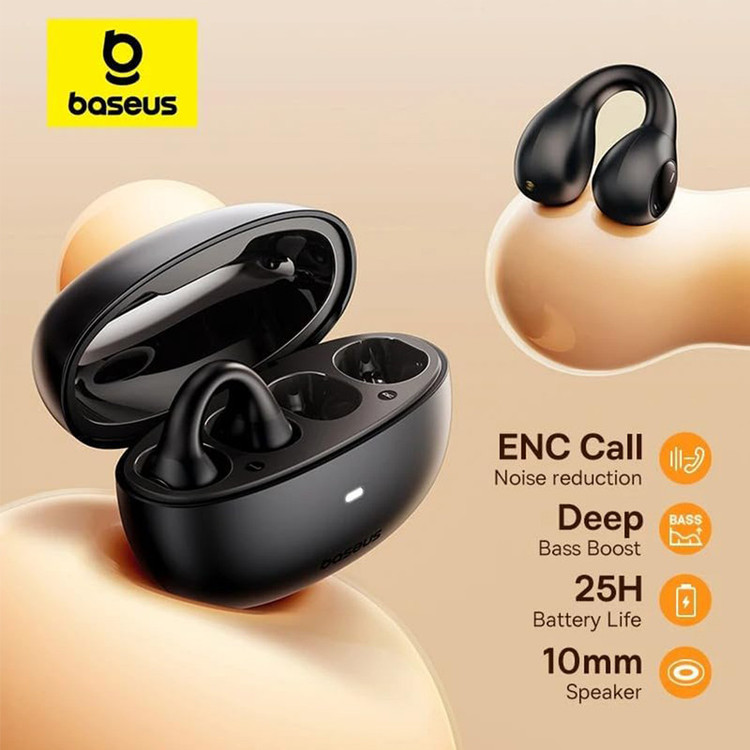 هدفون بلوتوثی باسئوس مدل AirGo AS01 OPEN Ear TWS
