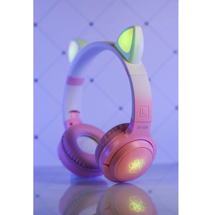 هدفون بی سیم طرح گربه ای مدل XY-226