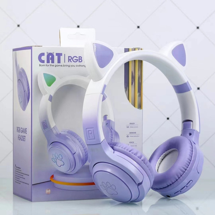 هدفون بی سیم طرح گربه ای مدل XY-226