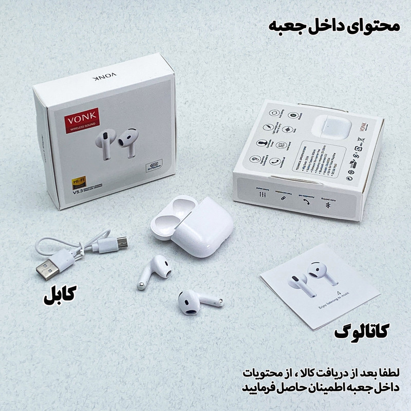 هدفون بلوتوثی وونک مدل TWS 4 - LB