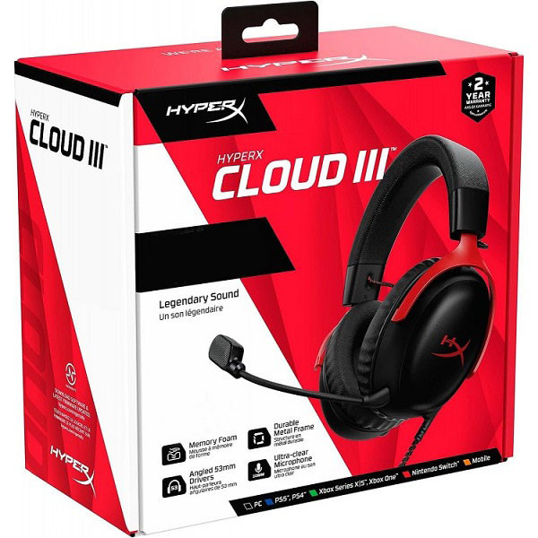 هدست گیمینگ هایپرایکس مدل Cloud III