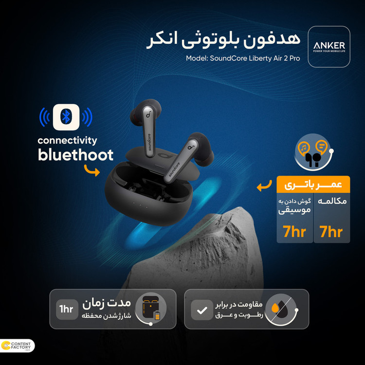 هدفون بلوتوثی انکر مدل SoundCore Liberty Air 2 Pro