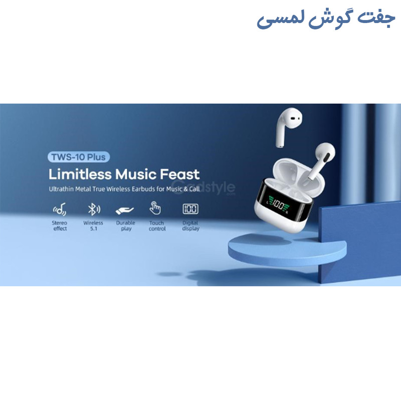 هدفون بلوتوثی ریمکس مدل TWS-10 PLUS