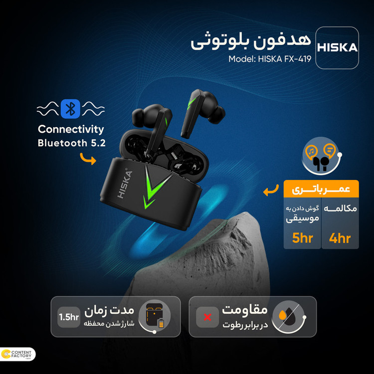هدفون بلوتوثی هیسکا مدل FX-419
