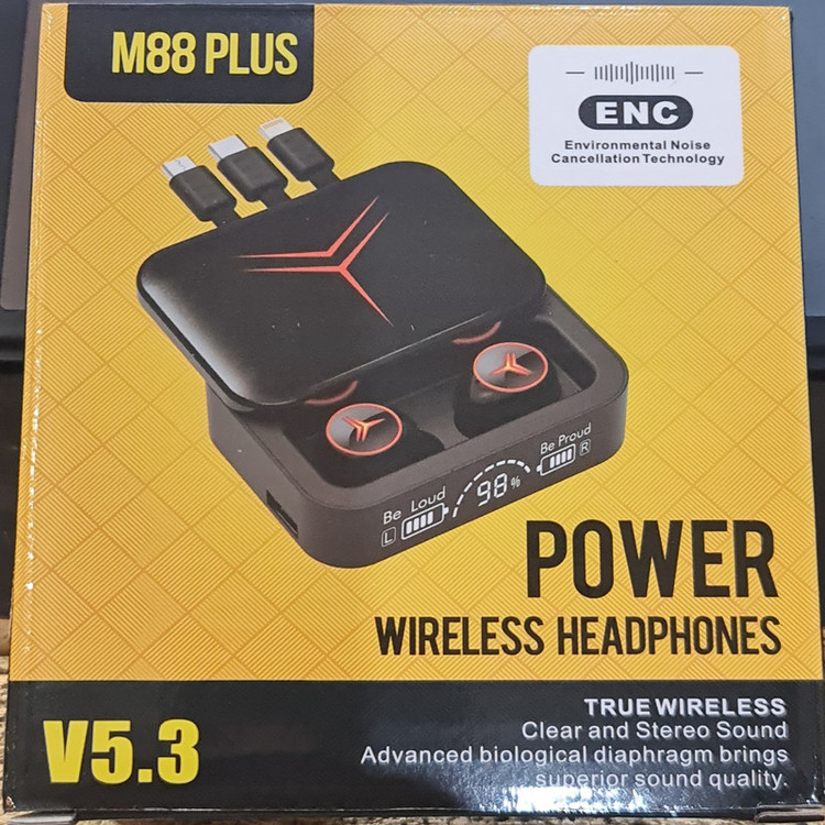 هدست بلوتوثی مدل m88 plus v5.3 enc