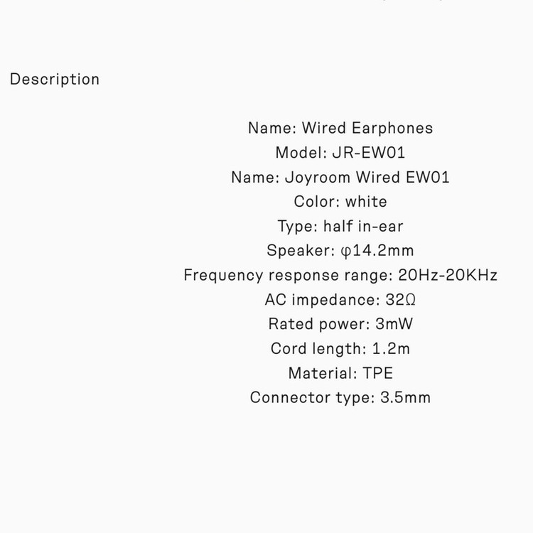 هندزفری جوی روم مدل JR-EW01