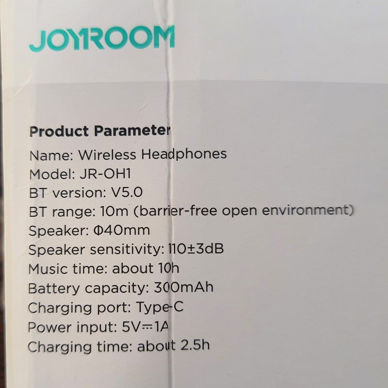 هدست بلوتوثی جوی روم مدل Wireless Headphone OH1 Bt V5.0