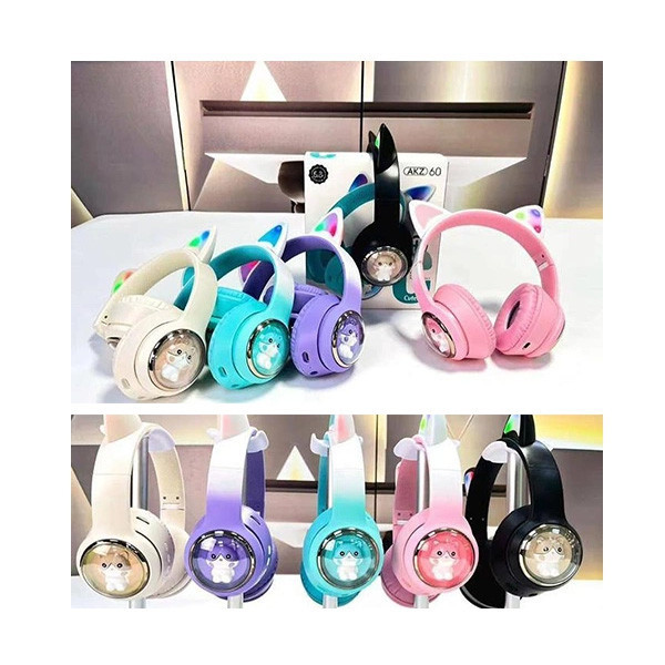 هدست بی سیم مدل گربه ای کد AKZ-60