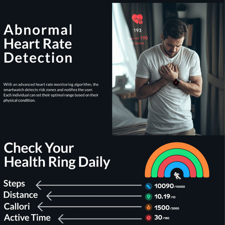 ساعت هوشمند 53 میلیمتری گلوریمی مدل GX TRACE با بند سیلیکونی