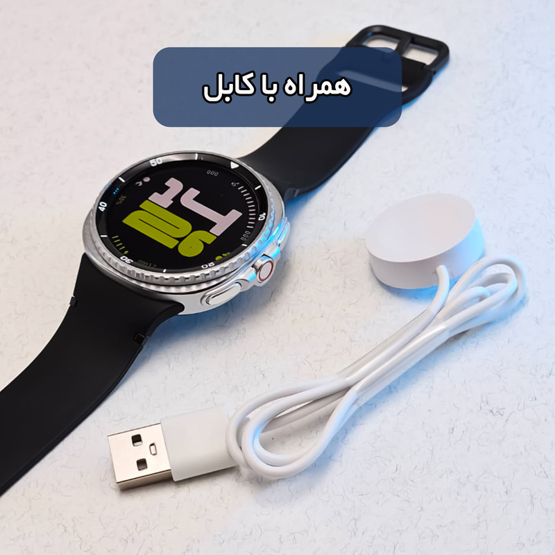 ساعت هوشمند 46 میلی متر وونک مدل Galaxy Watch 8 با بند سیلیکونی