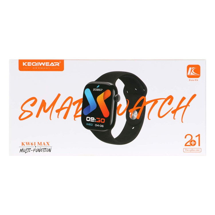 ساعت هوشمند ۴۱ میلیمتری مدل KEQIWEAR kw61 max با بند سیلیکونی